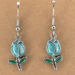 Tulip Flower Dangle Earrings